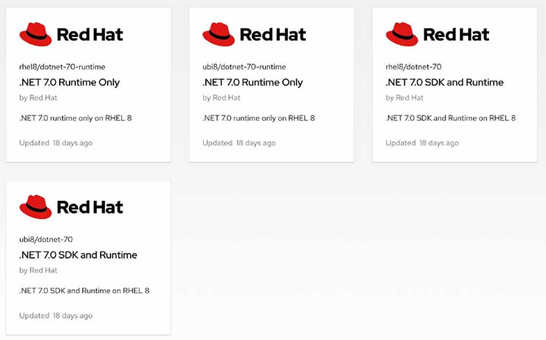 図表4　Red Hat提供のコンテナイメージ